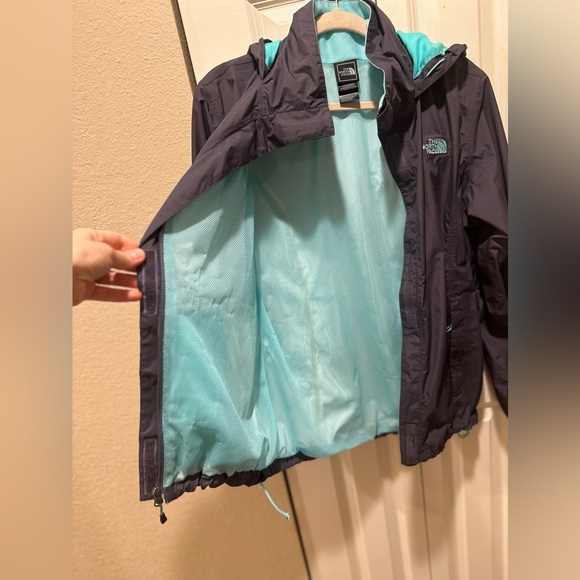 The North Face Resolve Waterproof Women’s Jacket Dark Mauve/Kokomo Green,Large - Picture 3 of 10